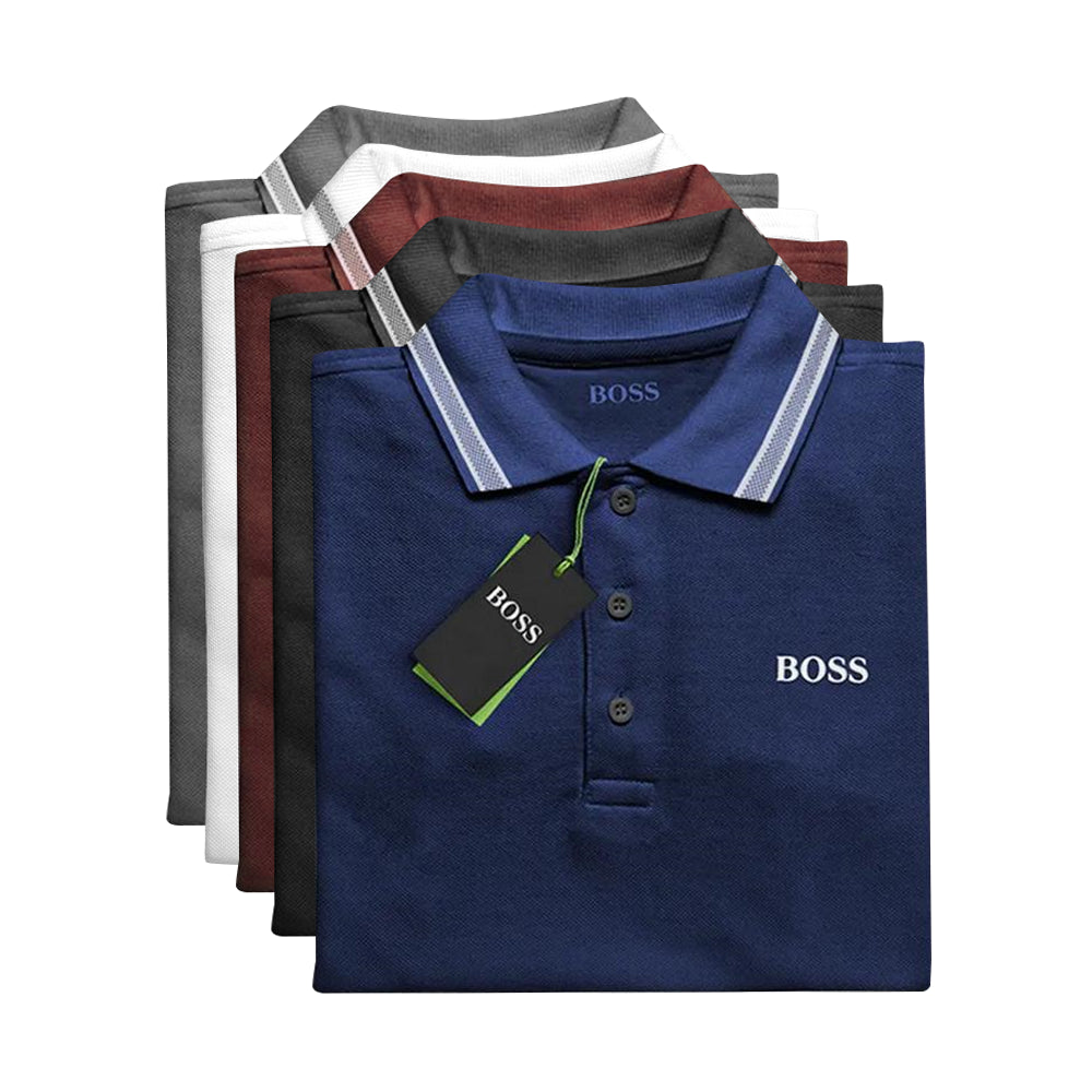 [ACHETEZ 3 OBTENEZ 5] Kit 5 Polo Boss Essential 